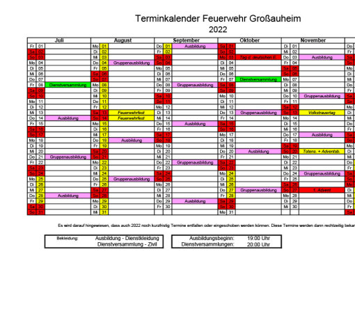 Feuerwehr Termine 20221024 2