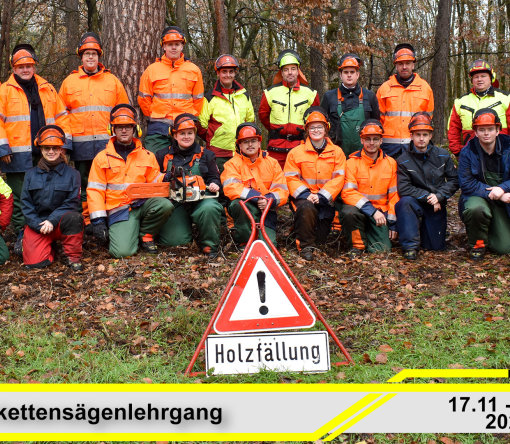 Gruppenfoto Kettensägenlehrgang