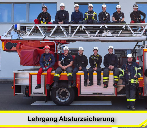 Gruppenfoto Lehrgang Absturzsicherung