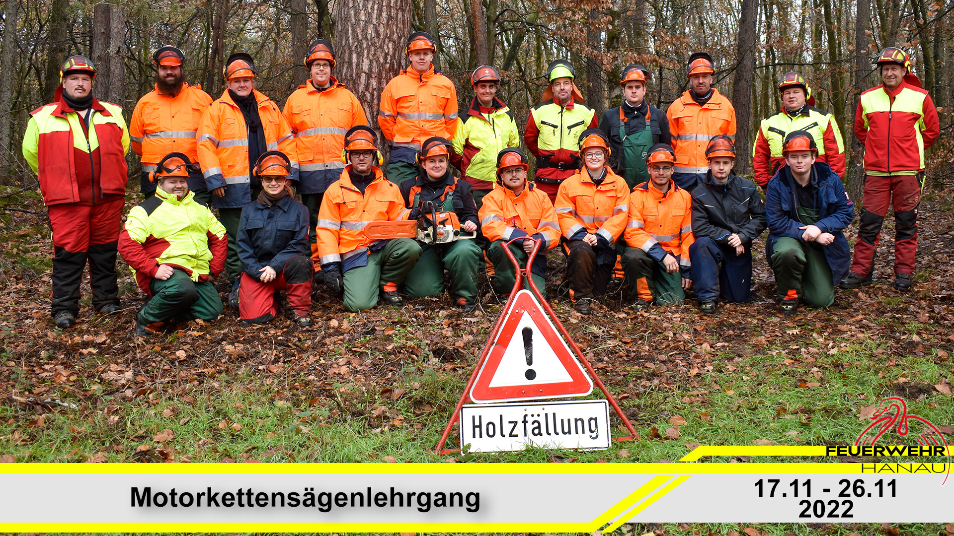 Gruppenfoto Kettensägenlehrgang