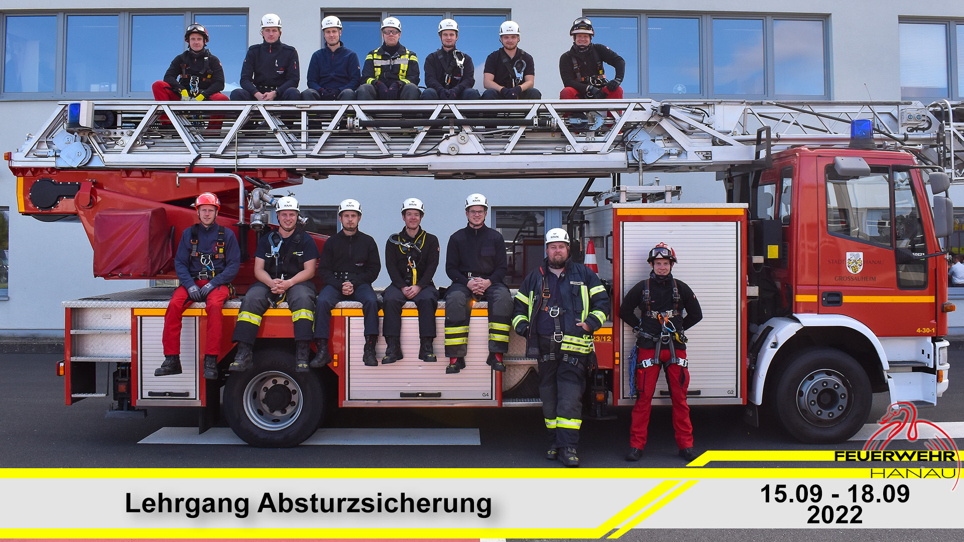 Gruppenfoto Lehrgang Absturzsicherung